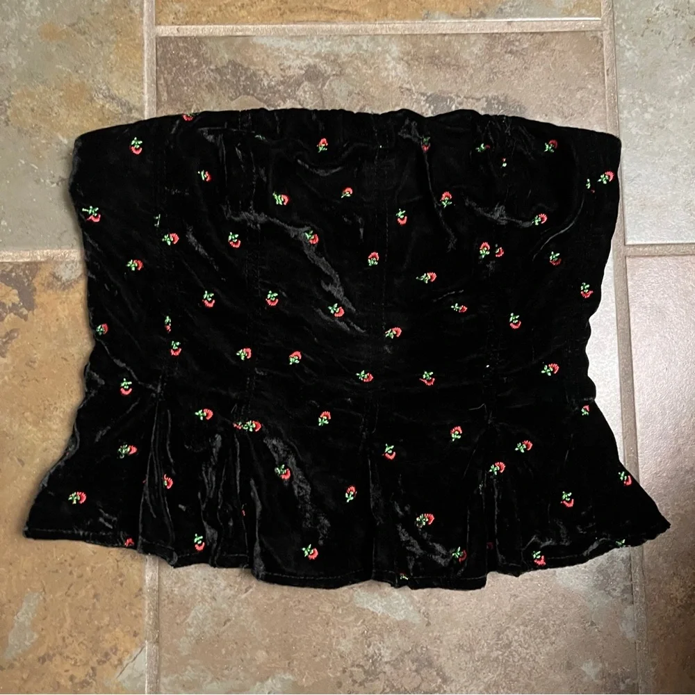 NWOT Free People Rosie Embroidered Bustier Top - Picture 7 of 10